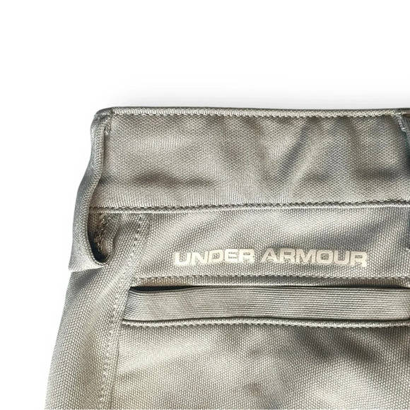 Under Armour Youth Medium Baseball Pants Gray Elastic Hem HeatGear - Picture 7 of 10